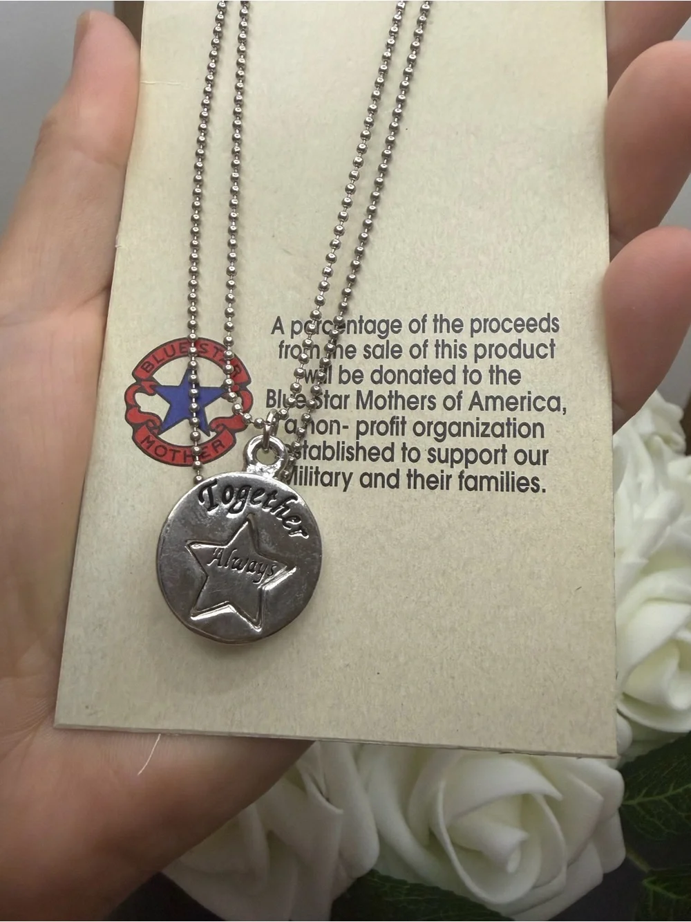Together Always Silver Star Pendant Necklace